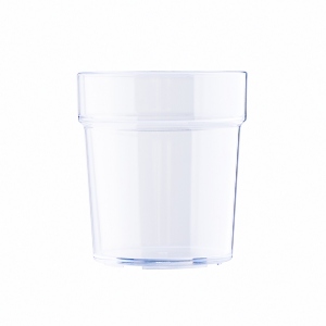 Stackable Plastic Transparent Beaker - 280ml