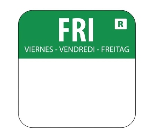 Day Of The Week Label - Fri (pk 1000) [L935]