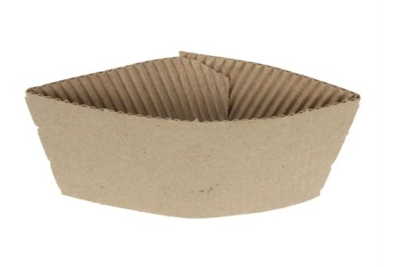P-Fiesta Compostable Corrugated Cup Sleeves for 12/16oz Cups (Pack of 1000) [GD329]