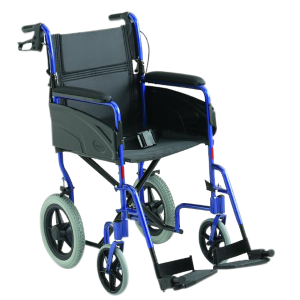 Standard Steel Transit Wheelchair with Folding Back