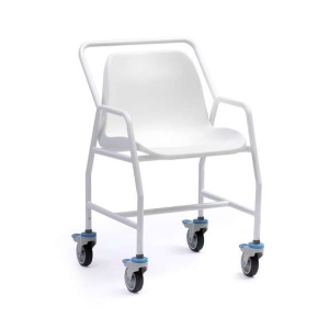 Mobile shower chair, 4 brake castors 