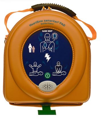 Heartsine 360P Defibrillator - Bronze Package - includes internal wall cabinet and AED prep kit 
