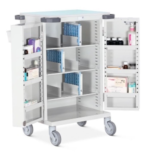 P-Bristol Maid - Drug Dispensing Trolley - Double Door, Fifty Six Cassettes, High Security Bolt Lock