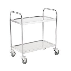 2 Tier S/Steel Clearing Trolley - Large [F998]