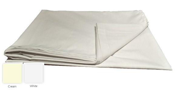 P-Source 2 Single Bed Flat Sheet - White