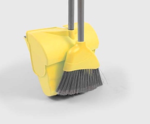 DP10SET Plastic Lobby Dustpan & Brush Set 10in Yellow