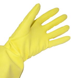 Yellow Rubber Gloves (Household) - Large (10 pairs)